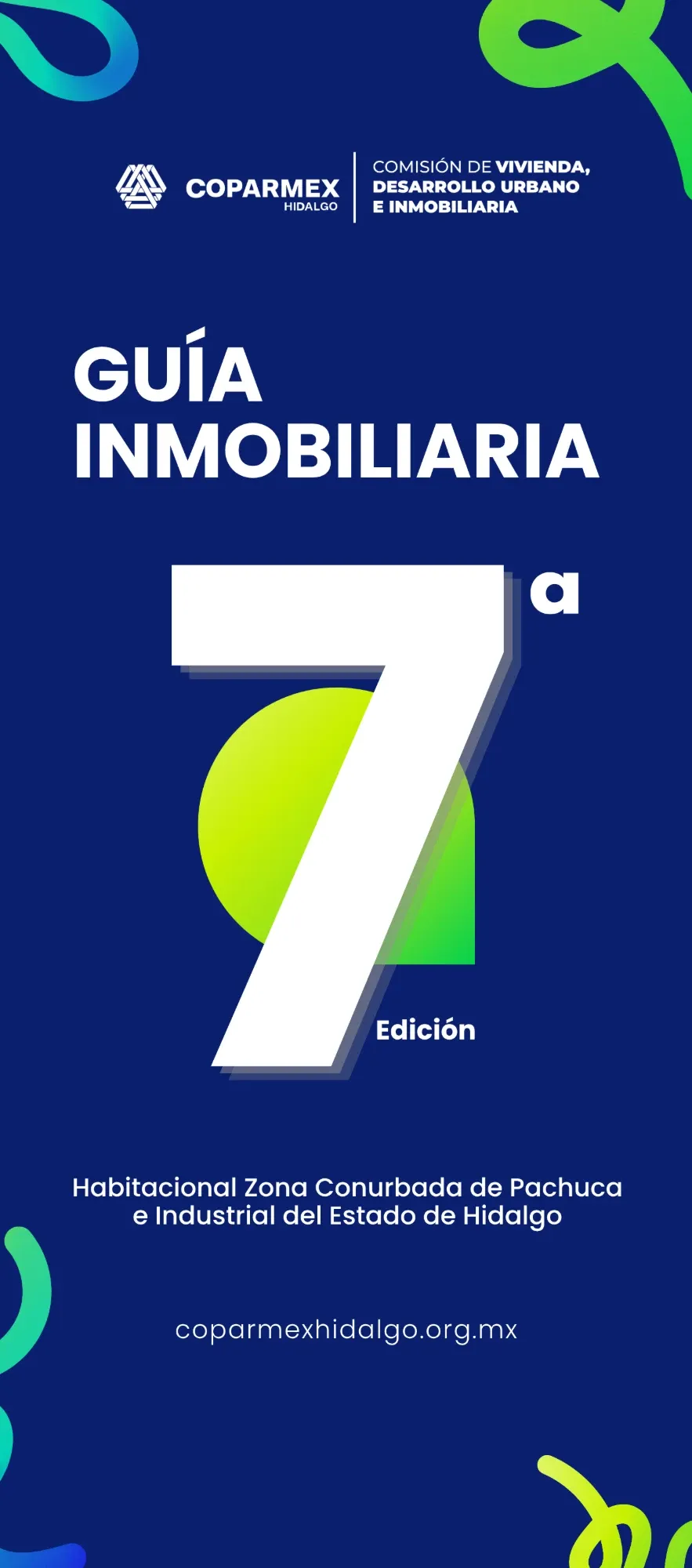 Portada de la 7.ª Guía Inmobiliaria de COPARMEX Hidalgo